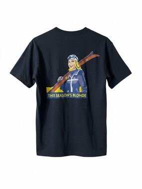 Aspen Brewing Co Short-Sleeve This Season's Blonde' Ski Art - Small